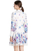 Designer Autumn Hollow Out Lace Patchwork, Mock Neck, Long Sleeve, Belted, Floral Print Office, Party Fab Women Dress